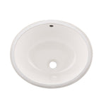 Ceramic Oval Single Bowl Undermount Bathroom Basin