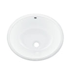 Ceramic Oval Single Bowl Undermount Bathroom Basin