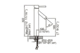 U.331021.BN Single-lever tall lavatory faucet. CUPC Certified.