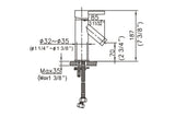 U.331031.C Single-lever lavatory faucet. CUPC Certified.