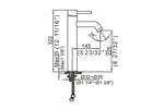 U.371023.C Single-lever tall lavatory faucet. CUPC Certified.