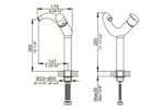 U.721570.C Single-lever tall lavatory faucet. CUPC Certified.