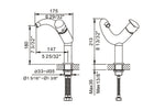 U.721573.BN Single-lever tall lavatory faucet. CUPC Certified.