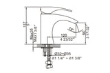 U.771586.BN Single-lever lavatory faucet. CUPC Certified.