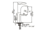 U.771587.C Single-lever tall lavatory faucet. CUPC Certified.