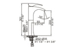 U.771587.BN Single-lever tall lavatory faucet. CUPC Certified.