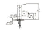 U.781258.C Single-lever lavatory faucet. CUPC Certified.