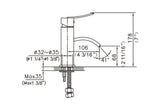 U.781258.C Single-lever lavatory faucet. CUPC Certified.