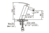 U.791628.C Single-lever lavatory faucet. CUPC Certified.