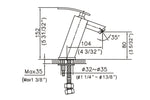 U.791628.BN Single-lever lavatory faucet. CUPC Certified.