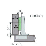 Hinge Murano 110° Full Overlay Soft Closing (Box contains 100 pieces)