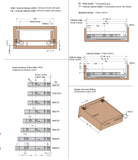 Full-Extension Under Mounting Slides (17 3/4") Softclosing with Brackets