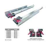 Full-Extension Under Mounting Slides (15 3/4") Softclosing with Brackets