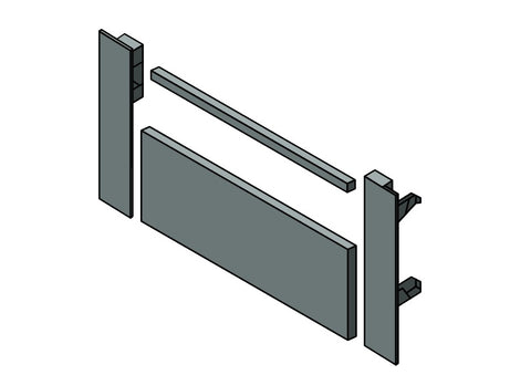 Vision Top Slim Aluminum Front Panel Kit for Inner Drawer (7 1/4") H (47 1/4") W