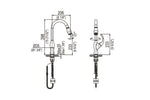 U.083157.BN Single-handle pull-down kitchen faucet. CUPC Certified.