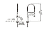 U.753383.C Single-lever pull-out spray kitchen mixer. CUPC Certified.