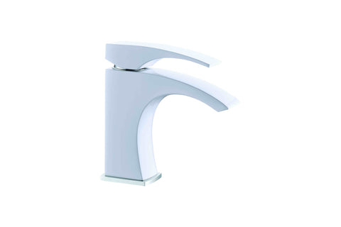 Single-lever lavatory faucet (White). CUPC Certified.